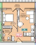 Продава  2-стаен град Бургас , Меден рудник - зона Д , 55 кв.м | 58504681 - изображение [2]