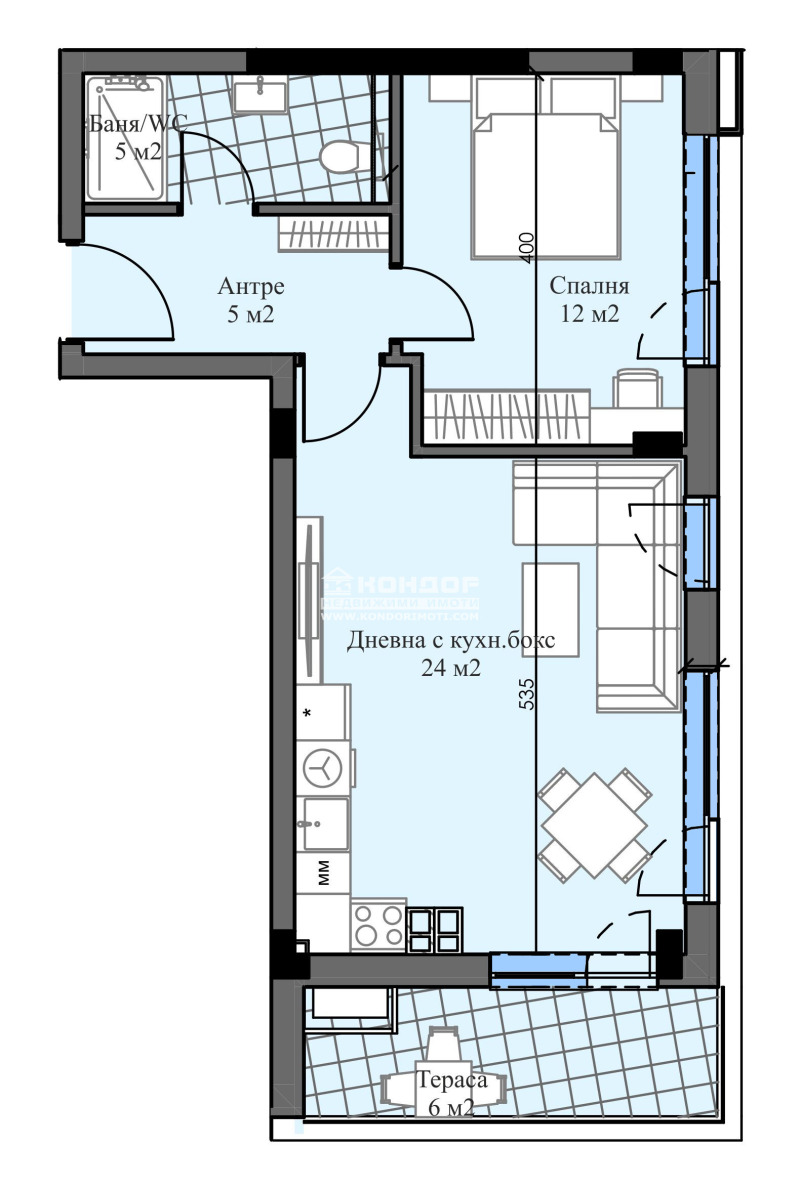 De vânzare  1 dormitor Plovdiv , Hristo Smirnensci , 77 mp | 28658037 - imagine [2]