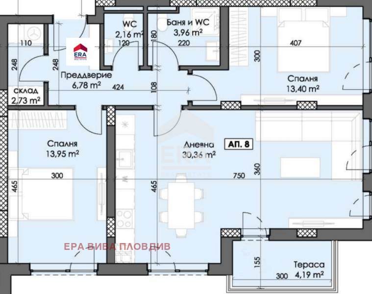 Продаја  2 спаваће собе Пловдив , Тракија , 111 м2 | 92753394 - слика [2]