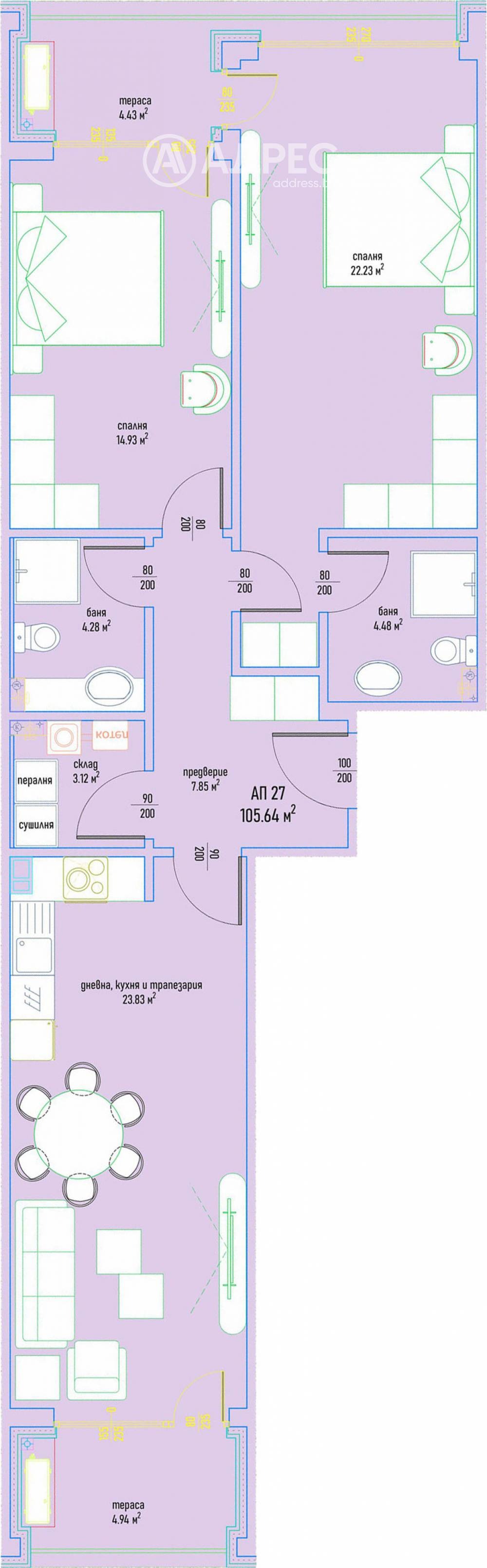Продава 3-СТАЕН, гр. София, Малинова долина, снимка 4 - Апартаменти - 53856807