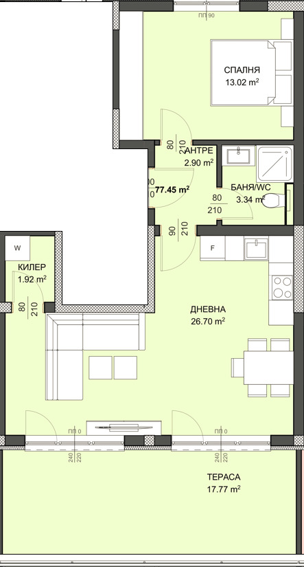 En venta  1 dormitorio Varna , Vinitsa , 87 metros cuadrados | 81293658 - imagen [10]