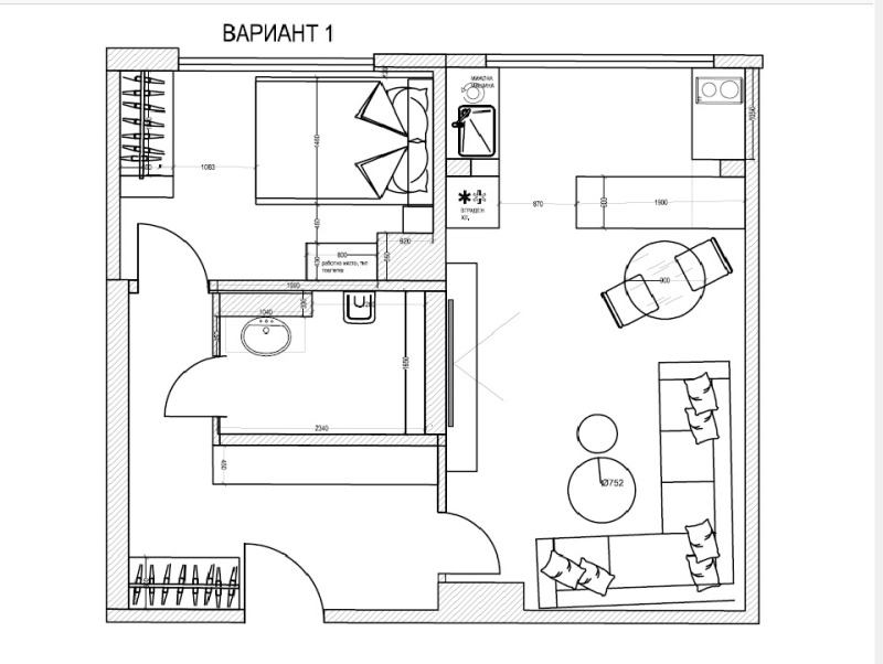 Till salu  1 sovrum Sofia , Lagera , 50 kvm | 65609328