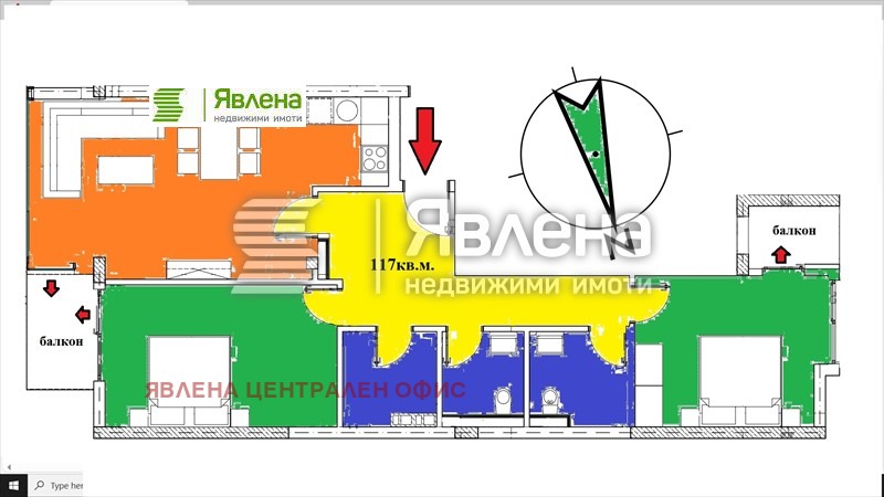 Продается  2 спальни София , Център , 117 кв.м | 10042720 - изображение [9]