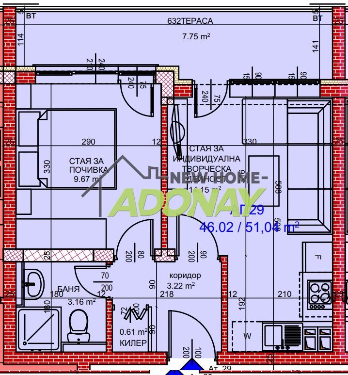 Til salg  1 soveværelse Plovdiv , Karshiyaka , 51 kvm | 28784734 - billede [2]