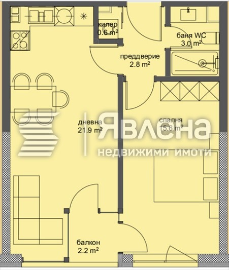Til salg  1 soveværelse Varna , Troshevo , 65 kvm | 48370297 - billede [3]