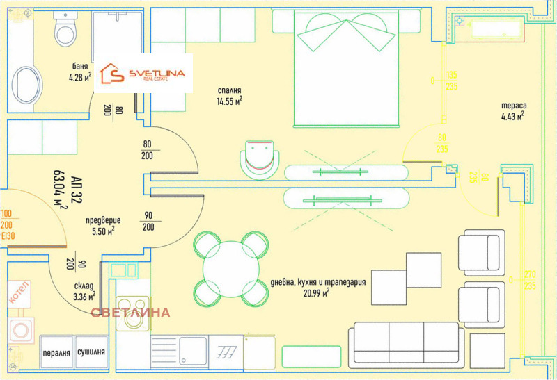 Продава 2-СТАЕН, гр. София, Малинова долина, снимка 7 - Апартаменти - 53411968