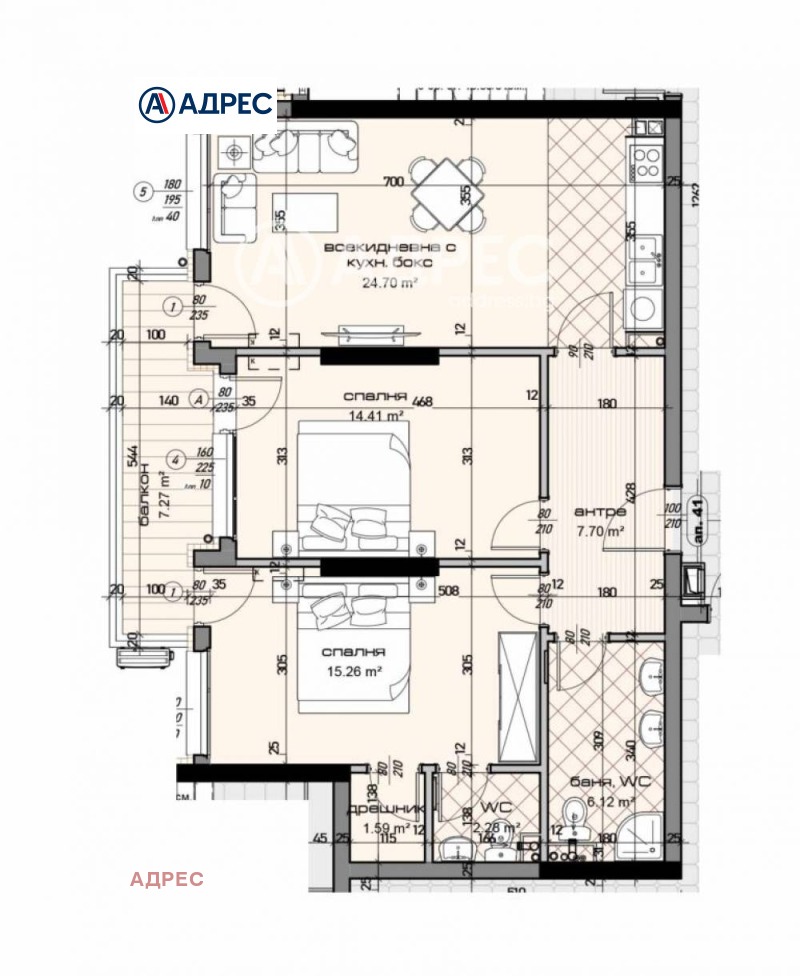 De vânzare  2 dormitoare Varna , Mladost 1 , 111 mp | 65818449