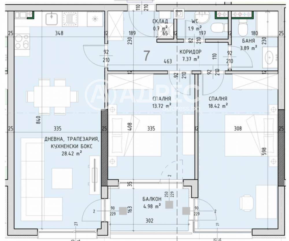 Продава 3-СТАЕН, гр. София, Малинова долина, снимка 2 - Апартаменти - 56383299