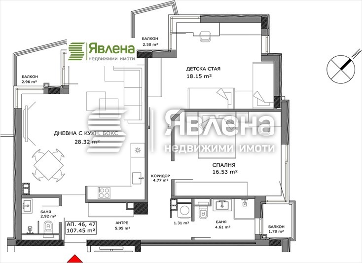 Satılık  2 yatak odası Sofia , Bakston , 124 metrekare | 64119279 - görüntü [15]