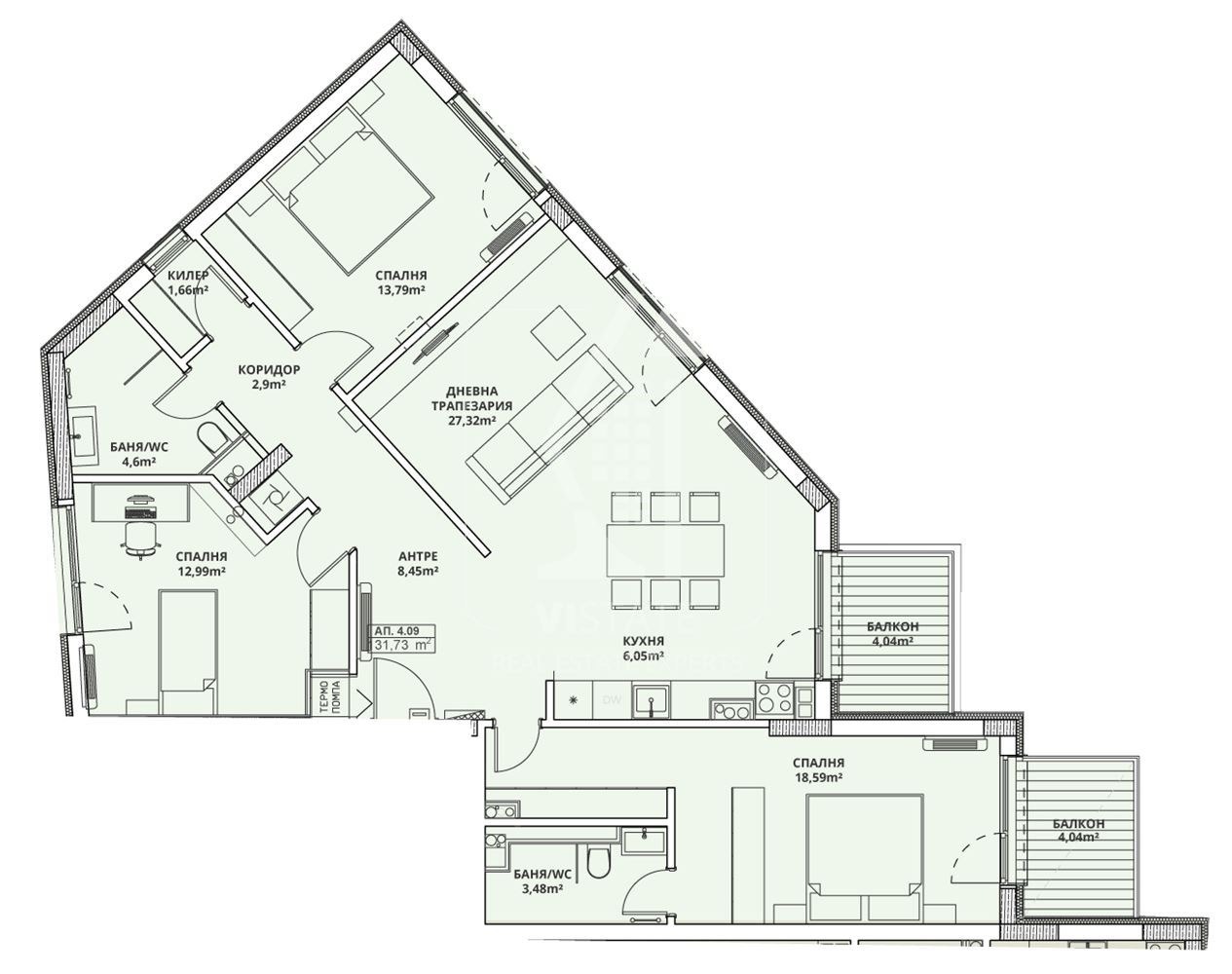 Продава 4-СТАЕН, гр. София, Павлово, снимка 14 - Апартаменти - 54190876