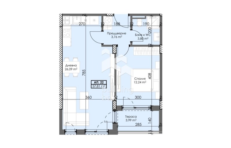 Te koop  1 slaapkamer Plovdiv , Trakija , 68 m² | 98585223 - afbeelding [4]