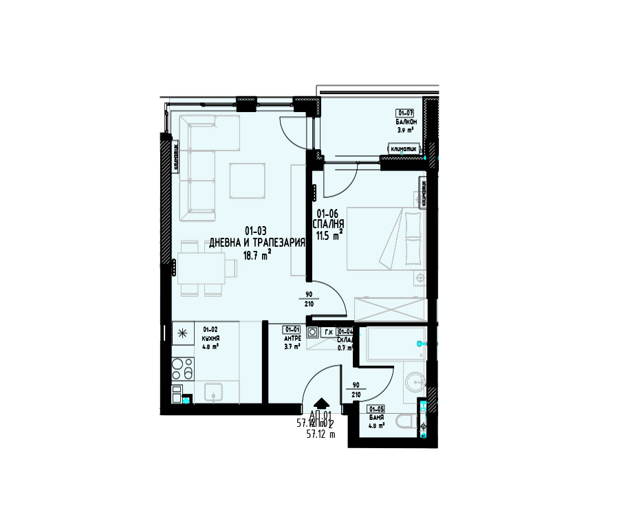 Продава 2-СТАЕН, гр. София, Малинова долина, снимка 3 - Апартаменти - 53355320