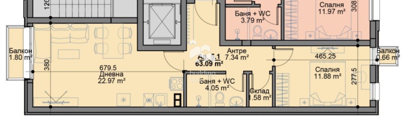 Продава 2-СТАЕН, гр. София, Овча купел, снимка 2 - Апартаменти - 52526562