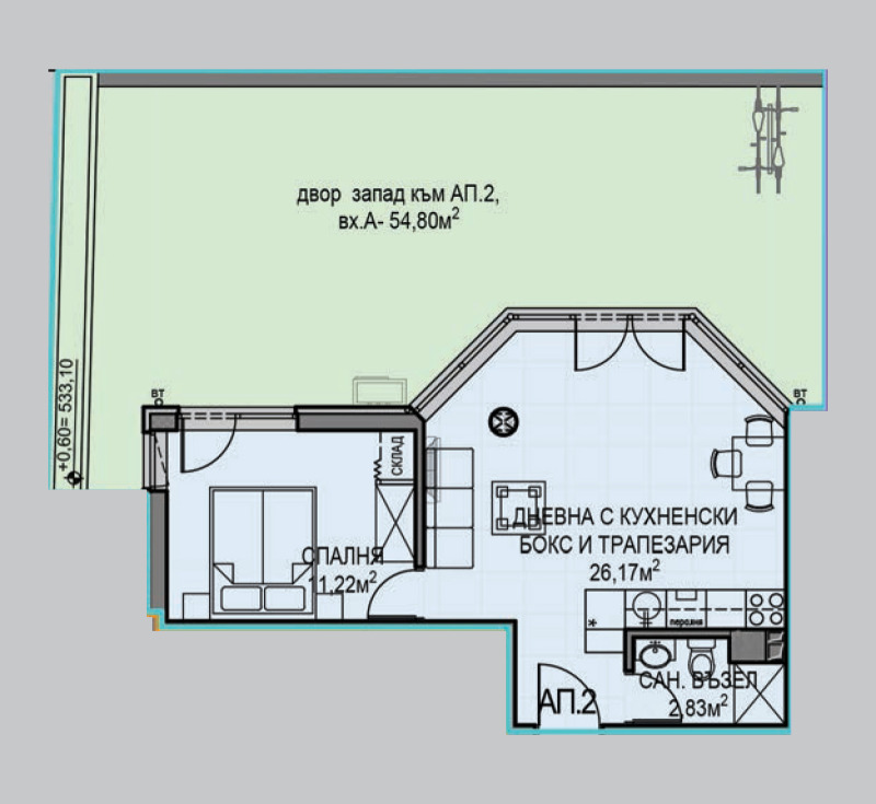 De vânzare  1 dormitor Sofia , Obelia 2 , 54 mp | 96423859 - imagine [2]