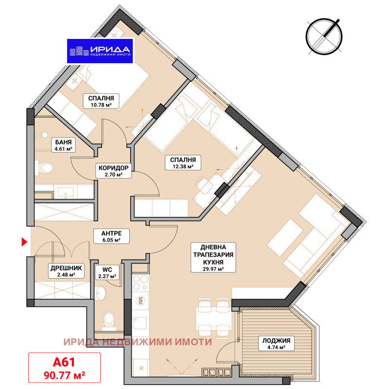 Продава 3-СТАЕН, гр. София, Младост 4, снимка 1 - Aпартаменти - 49260750