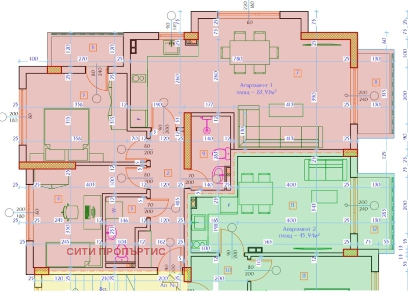 Продава 3-СТАЕН в град Благоевград, Баларбаши - 95 кв.м / 101 920 € » 199 338.19 лв., СИТИ ПРОПЪРТИС