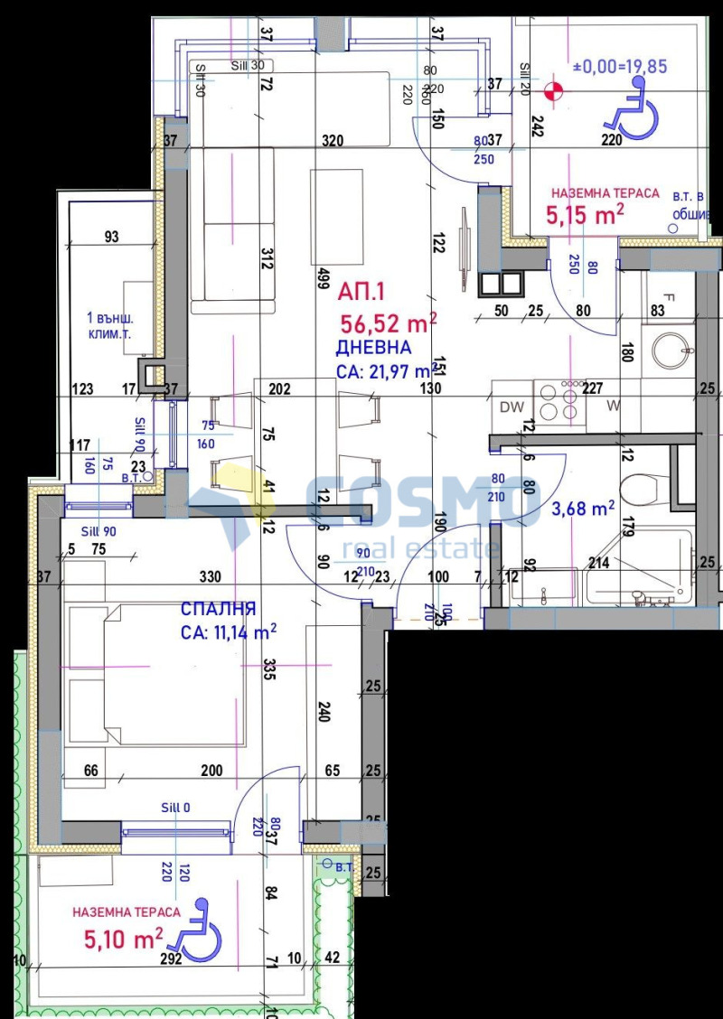 Продава 2-СТАЕН, гр. Бургас, Крайморие, снимка 2 - Aпартаменти - 48140737