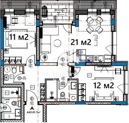 Myytävänä  2 makuuhuonetta Varna , Izgrev , 97 neliömetriä | 95434652 - kuva [2]
