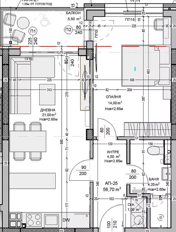Eladó  1 hálószoba Plovdiv , Ostromila , 67 négyzetméter | 49892065 - kép [3]