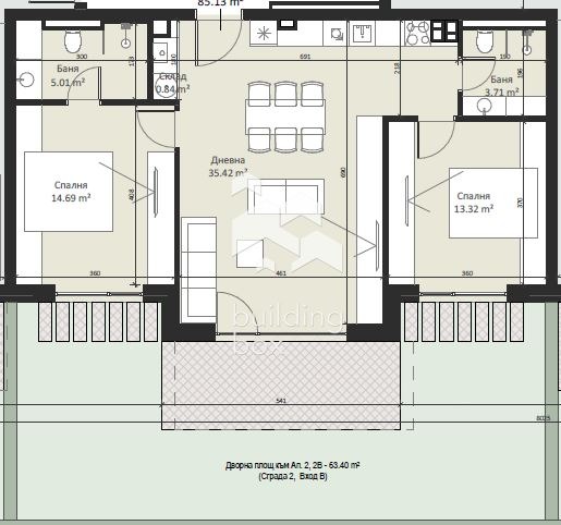 Продава 3-СТАЕН, гр. София, Малинова долина, снимка 2 - Aпартаменти - 49587476