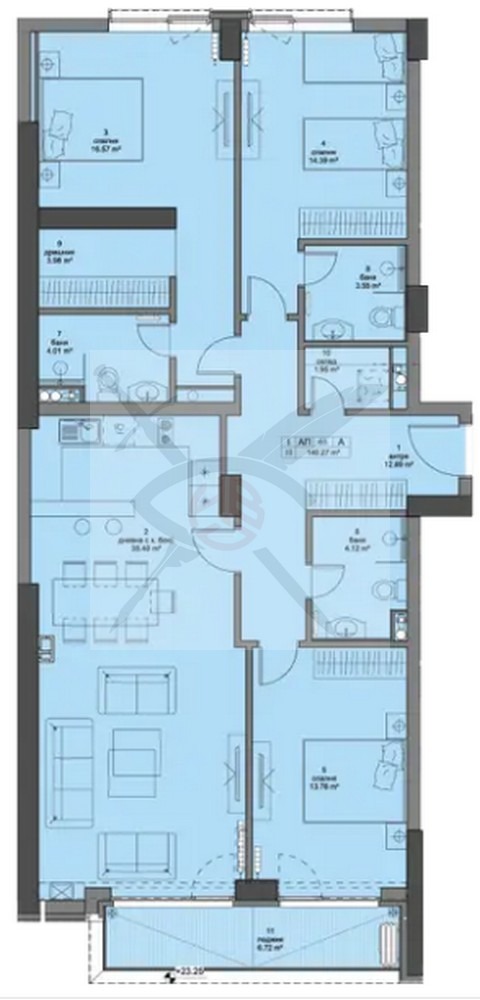 En venta  3 dormitorios Sofia , Krastova vada , 166 metros cuadrados | 71101573