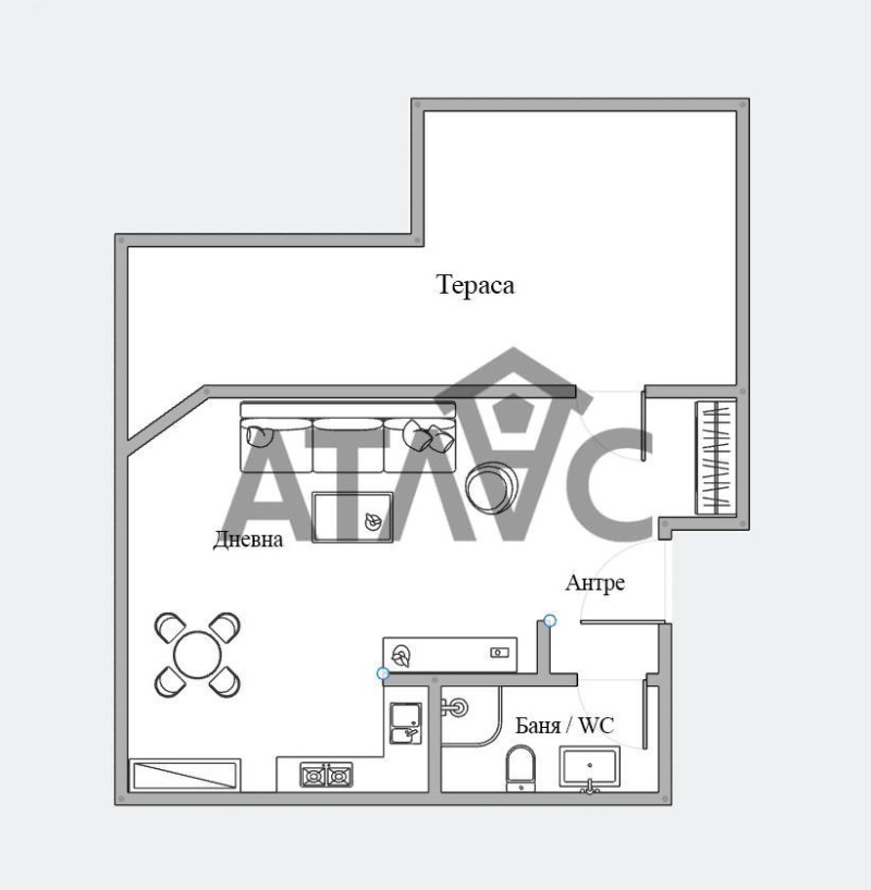 Продава 1-СТАЕН, гр. Пловдив, Кючук Париж, снимка 1 - Aпартаменти - 46684662