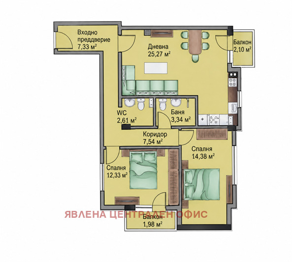 Продава 3-СТАЕН, гр. София, Люлин - център, снимка 17 - Апартаменти - 56159424