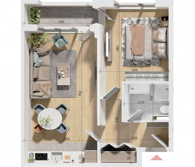 De vânzare  1 dormitor Plovdiv , Traciia , 74 mp | 36699724 - imagine [5]
