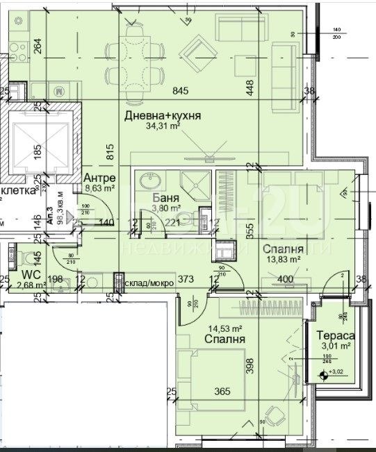 Продава 3-СТАЕН, гр. София, Симеоново, снимка 2 - Апартаменти - 52687613