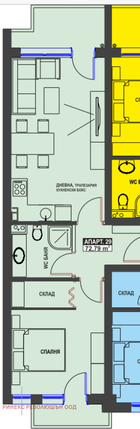 Продажба на двустайни апартаменти в град Бургас — страница 6 - изображение 19 