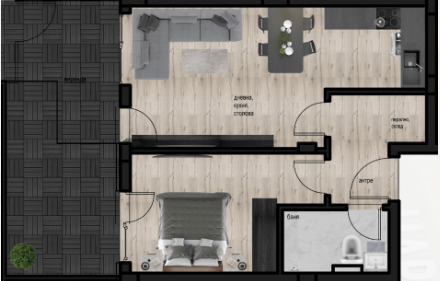 Продава  2-стаен, град Пловдив, Кючук Париж • 73 788 EUR • ID 53226859 — holmes.bg - [1] 