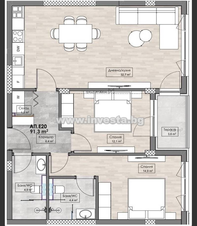 Продава 3-СТАЕН, гр. Пловдив, Кършияка, снимка 5 - Апартаменти - 55098634