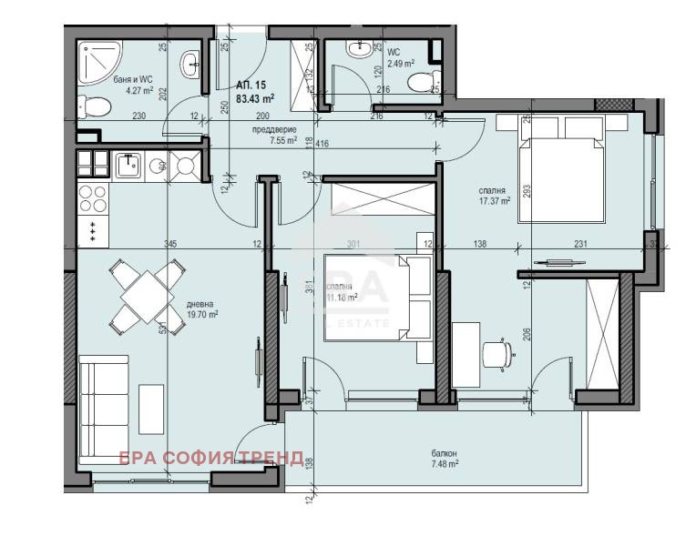 Продава 3-СТАЕН, гр. София, Люлин 9, снимка 5 - Апартаменти - 55217739
