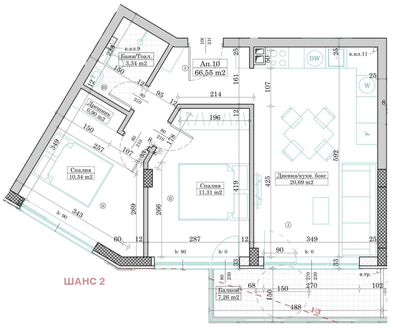 En venta  2 dormitorios Varna , Vinitsa , 73 metros cuadrados | 52068055 - imagen [4]