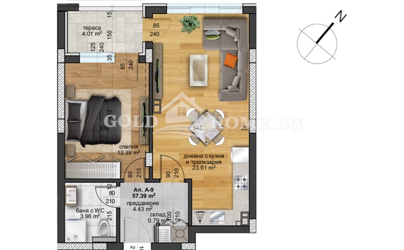 Продава  2-стаен град Пловдив , Христо Смирненски , 65 кв.м | 35709866 - изображение [3]