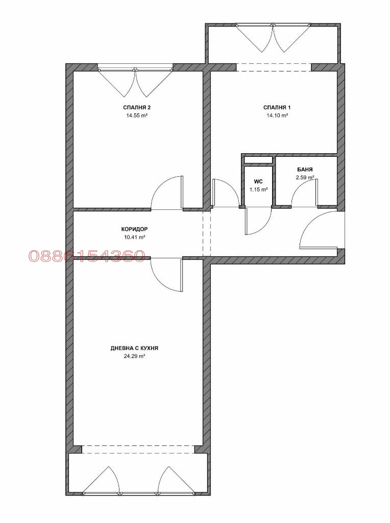 Продава 3-СТАЕН, гр. София, Борово, снимка 2 - Апартаменти - 54828492