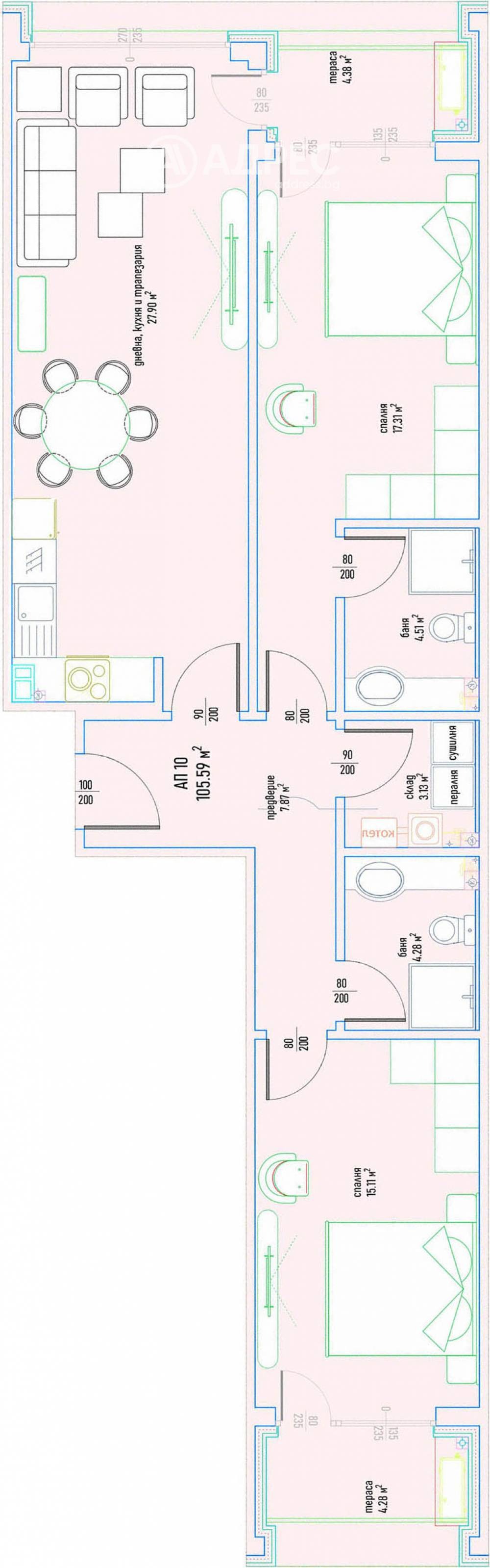 Продава 3-СТАЕН, гр. София, Малинова долина, снимка 3 - Апартаменти - 54352582