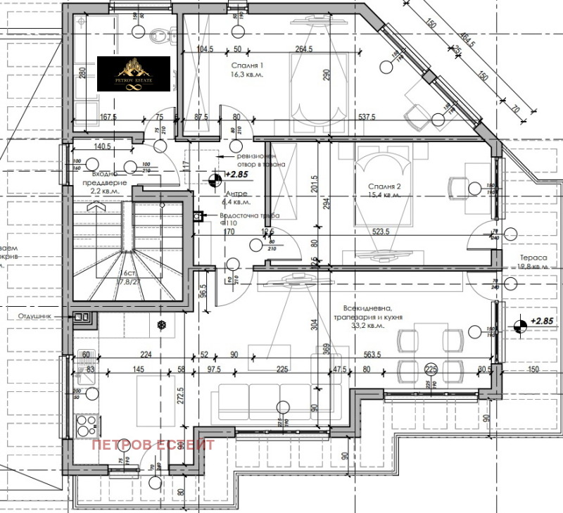 Продава 3-СТАЕН в област Пазарджик, гр. Велинград - 122 кв.м / 121 000 € » 236 655.43 лв., ПЕТРОВ ЕСТЕЙТ