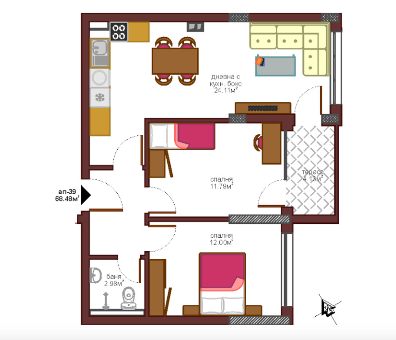 For Sale  2 bedroom Stara Zagora , Tri chuchura - tsentar , 86 sq.m | 57859302 - image [4]