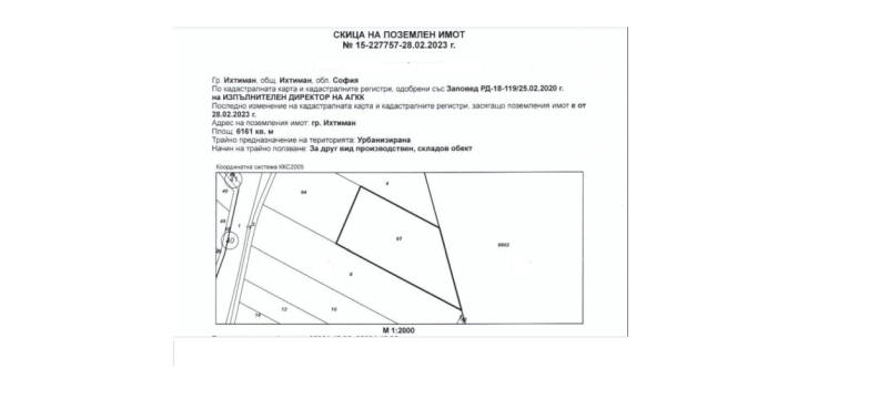 Продается  Сюжет область София , Ихтиман , 6161 кв.м | 70926337 - изображение [2]