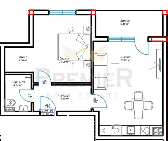 Te koop  1 slaapkamer Varna , Vazrazjdane 3 , 82 m² | 61175417 - afbeelding [4]