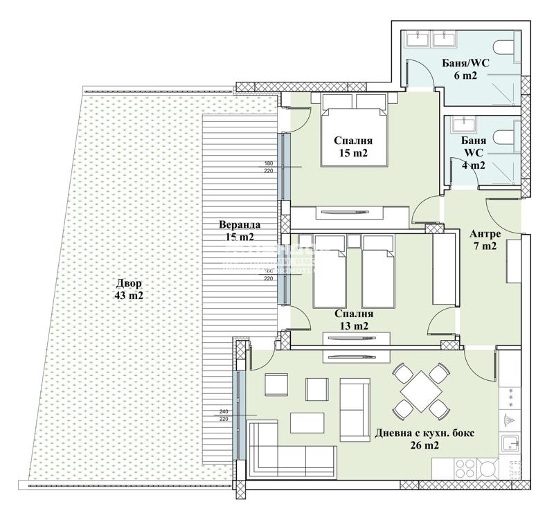 Na sprzedaż  2 sypialnie Plowdiw , Wastaniczeski , 154 mkw | 78719888 - obraz [2]