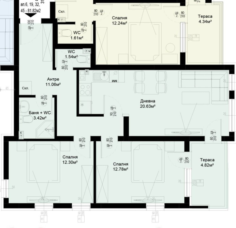 En venta  2 dormitorios Plovdiv , Ostromila , 93 metros cuadrados | 27824452 - imagen [2]