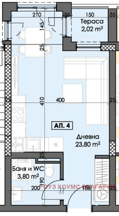 Te koop  Studio Plovdiv , Trakija , 43 m² | 87891177 - afbeelding [2]