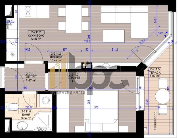 Продава  2-стаен град София , Полигона , 61 кв.м | 37351523 - изображение [9]