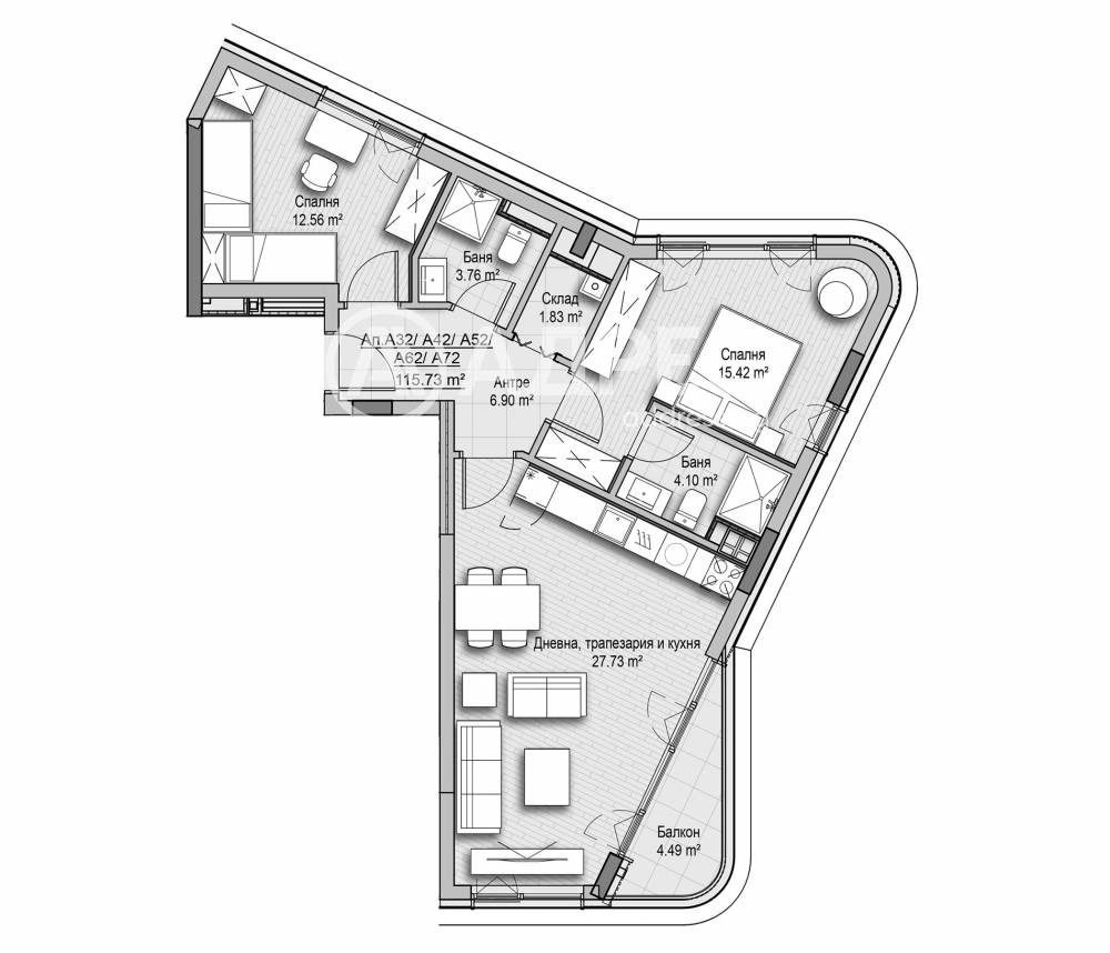 Продава 3-СТАЕН, гр. София, Кръстова вада, снимка 4 - Апартаменти - 54780903