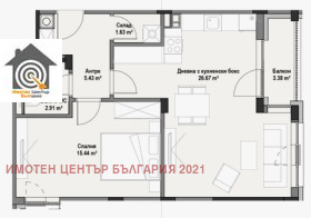 Продава  2-стаен, град София