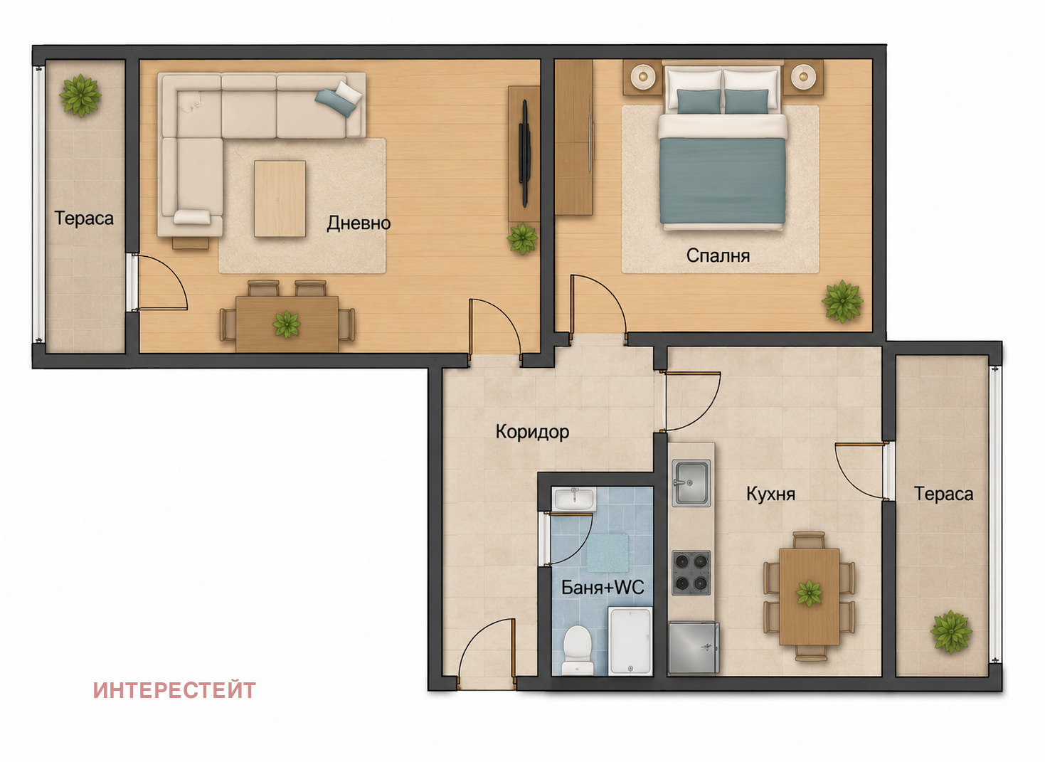 Продава 2-СТАЕН, гр. Бургас, Изгрев, снимка 2 - Апартаменти - 54635747