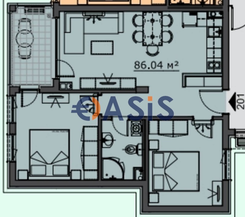 Продава  3-стаен, област Бургас, к.к. Слънчев бряг •  107 900 EUR • ID 64257222 — holmes.bg - [1] 