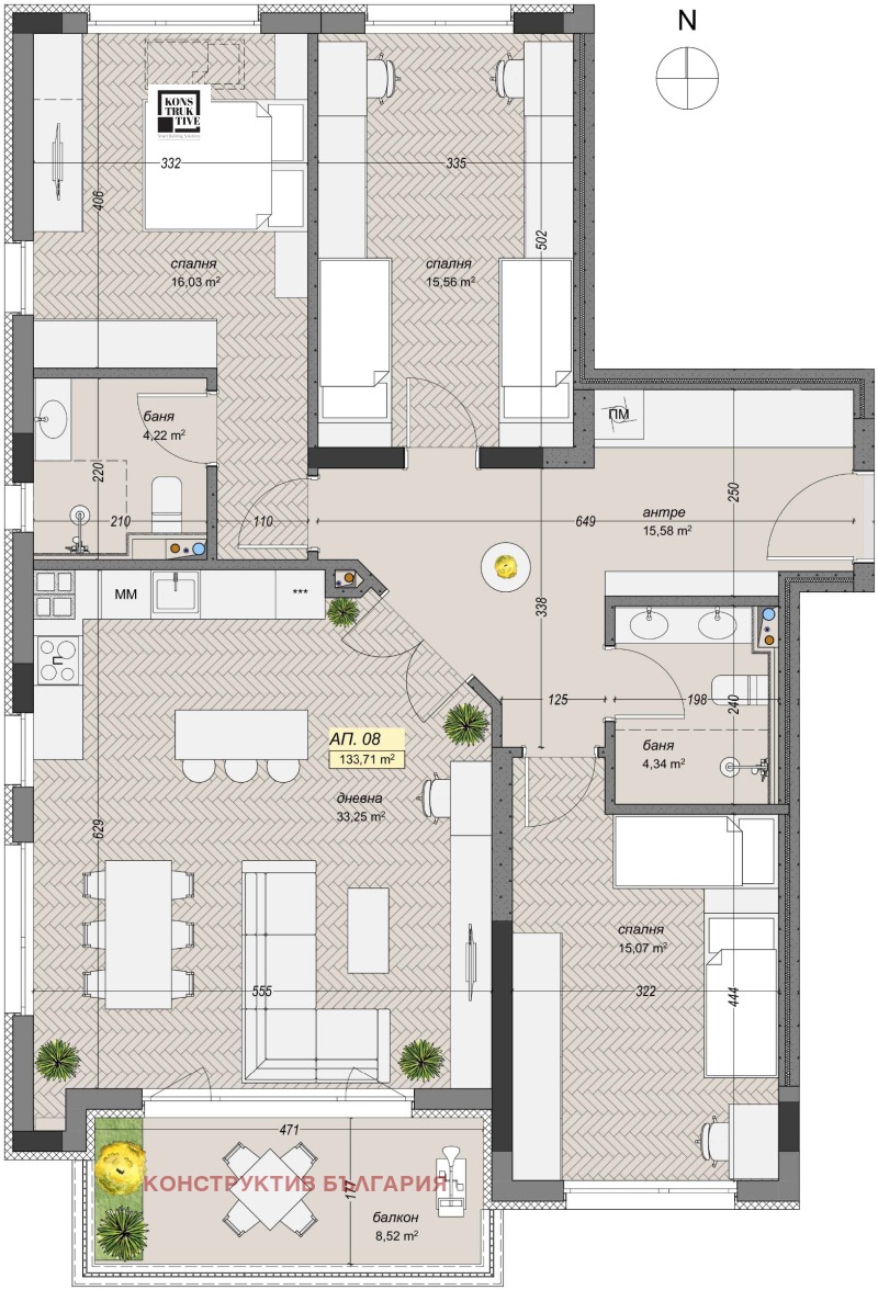 À venda  3 quartos Sofia , Levski V , 156 m² | 28587412 - imagem [2]